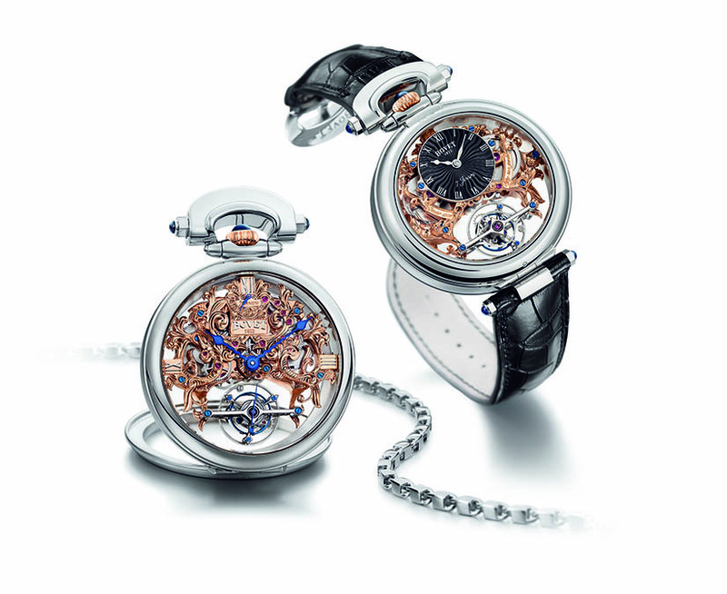 BOVET 雙向手動上鍊七日鏤空陀飛輪腕錶,價格電洽。